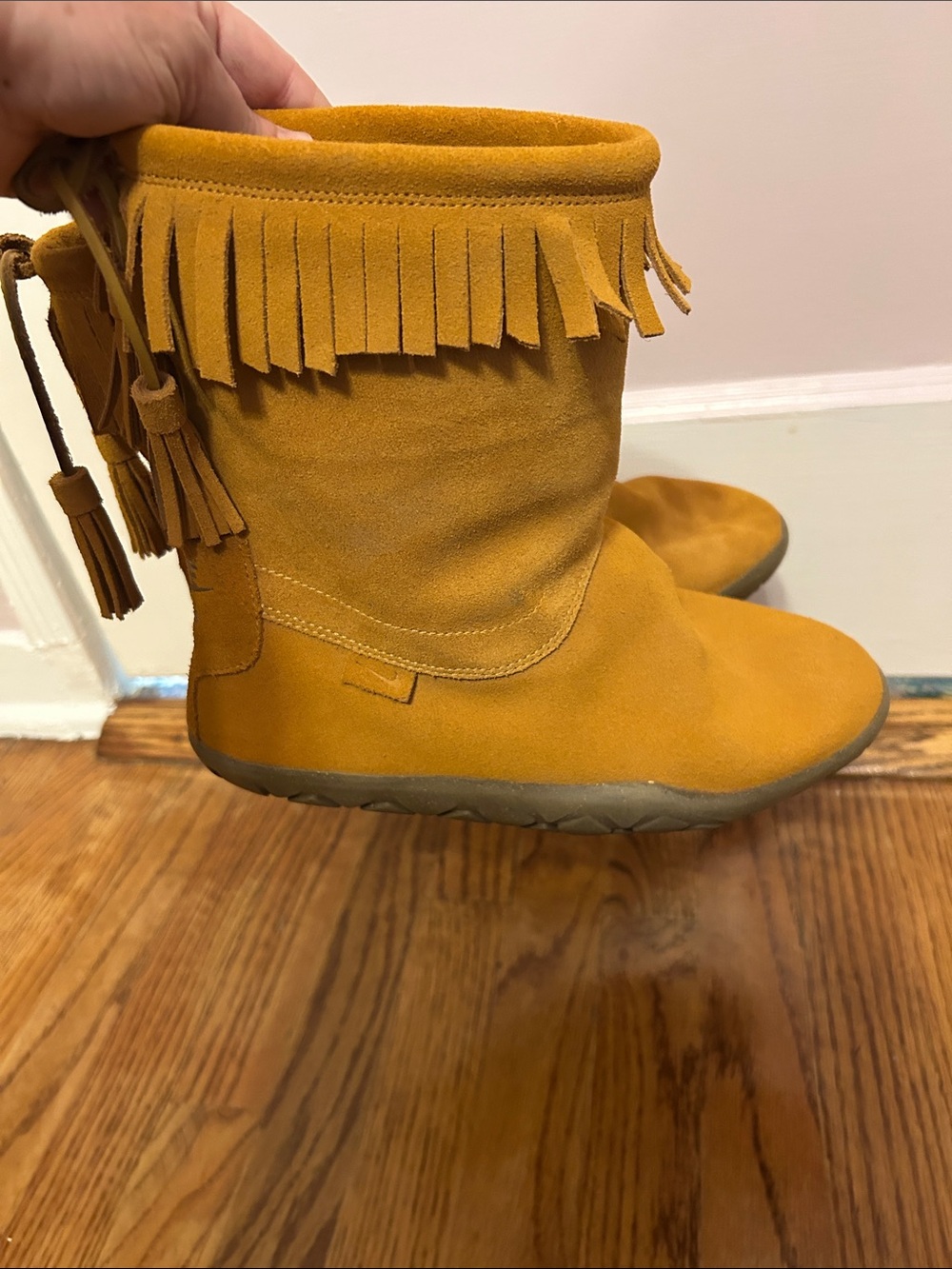 Nike Women's Suede Fringe Moccasin Boots